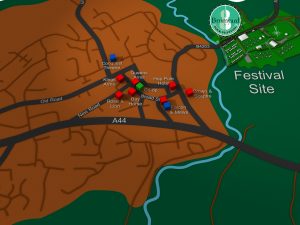 Bromyard Folk Festival Town map