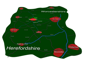 Bromyard Folk Festival Herefordshire map